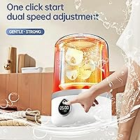 Vista 3 de Portable Washing Machine, Compact Mini Washing Machine for Delicates & light garments, Cordless Portable Washer, 1.4L White Mini Washer, Great for