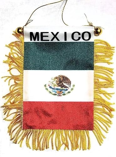Bandera de México para el coche, las camionetas, las furgonetas, el autobús, trabajos en cualquier automóvil, espejo de retrovisor o cualquier