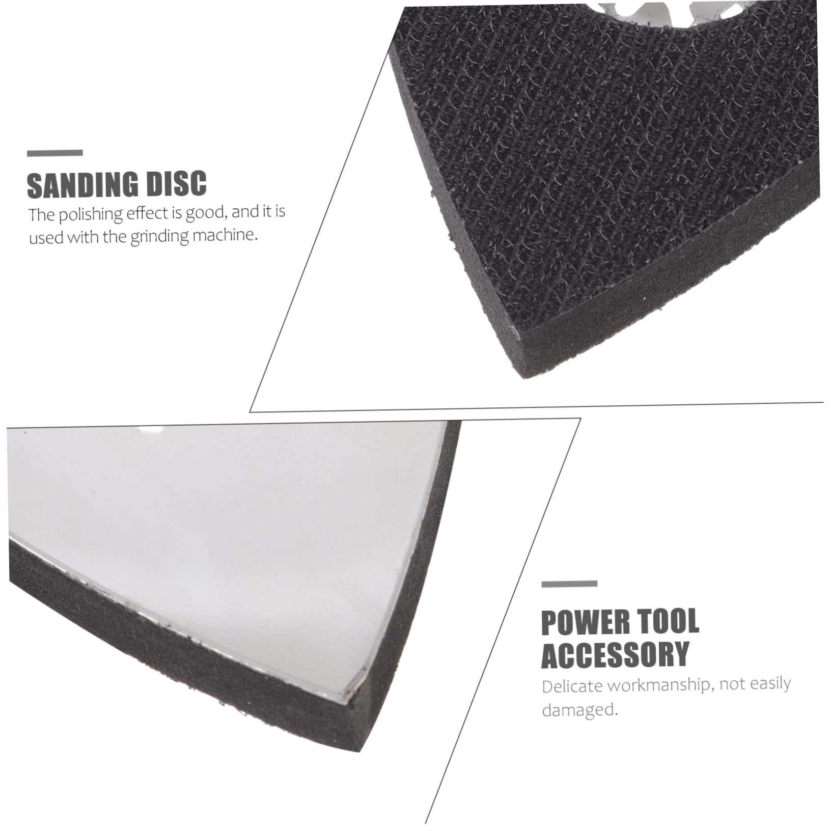 KICHOUSE Disco Abrasivo Triangolare Accessorio Per Levigatrice Elettrica Dischi Abrasivi Per Levigatrice Dischi Neri Adatto Per Aree Ristrette e Angoli Stretti