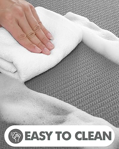 Miniatura 4 de LUMI Juego de tapetes de cocina Antifatiga, antideslizante, impermeable, fácil de limpiar, para cocina, lavandería, sala de estar, dormitorio, baño,