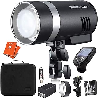 GODOX AD300 Pro Studio Portable Flash Kit with XPro Trigger for Canon 300Ws TTL HSS 1/8000th High Speed Bi-Colour Modelling Lamp 3000K 6500K + 12 Month Extended Warranty Card (3 Yrs)
