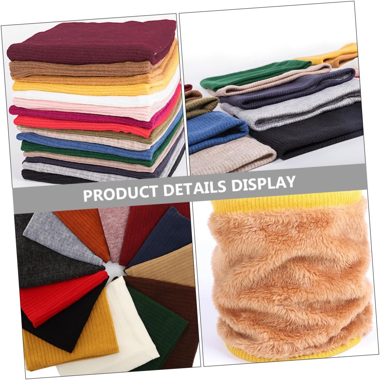 3pcs Scarf for Men Women Soft Fleece Neck Warmer for Outdoor Activities Windproof and Comfortable Fashionable Solid Colors