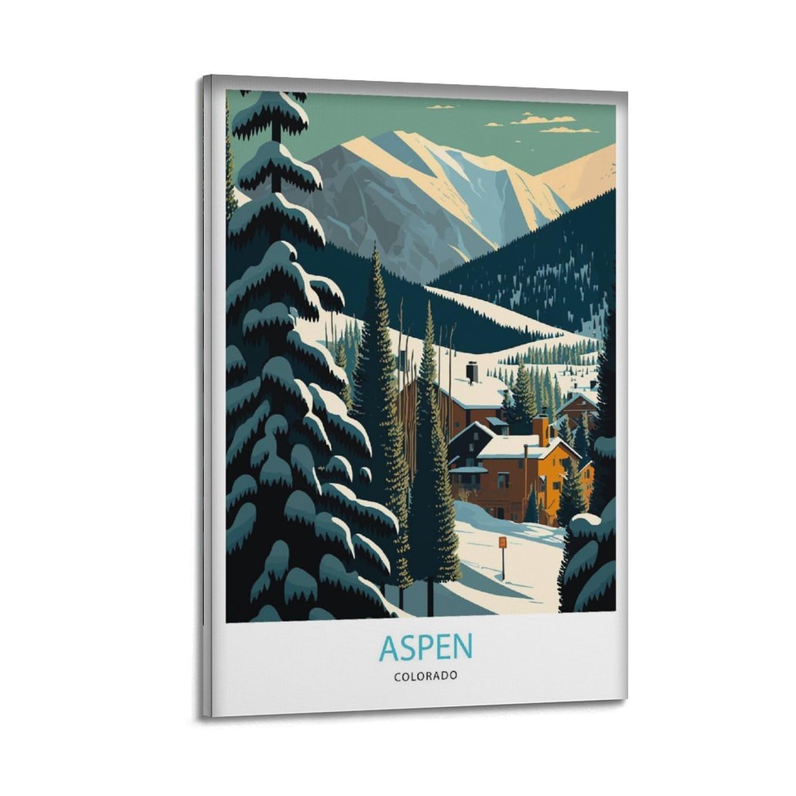 xiaoxiaoshen Aspen Colorado Travel Canvas Poster Wall Art Prints Room Aesthetic Murals Bedroom And Living Decorations 20x30inch(50x75cm)