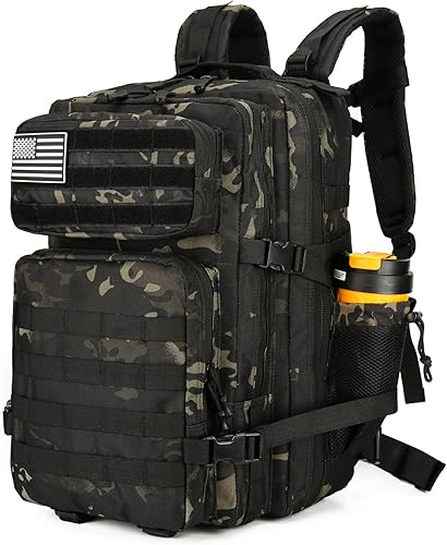 Miniatura 27 de Mochila táctica militar impermeable de 25L para hombres y mujeres, paquete de asalto, mochila de viaje pequeña, Fresa, Pequeño, Mochilas Daypack