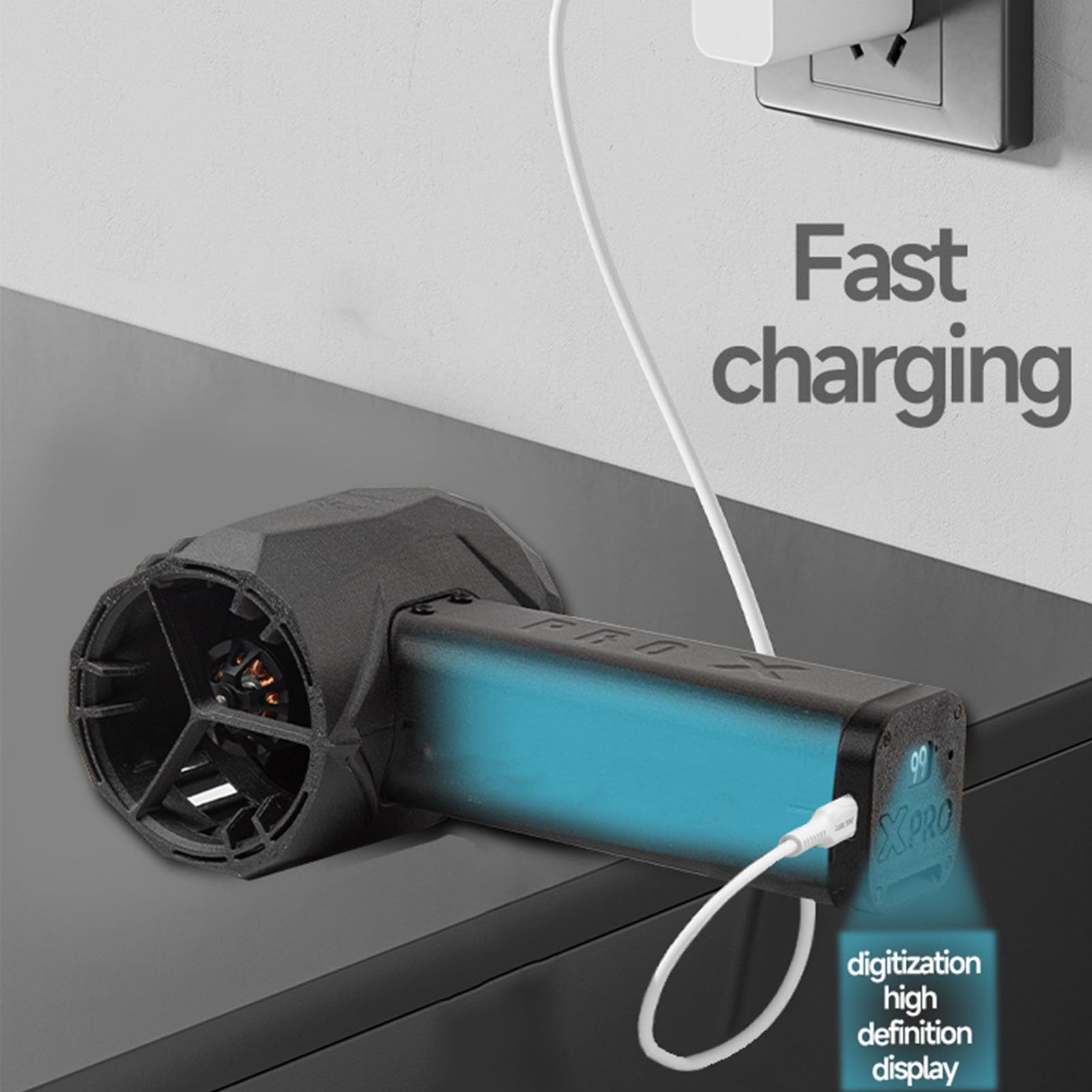 Spolverino Ad Aria Compressa, Soffiatore a Batteria Ricaricabile 16000 MAh, con 4 Effetti di Luce, Spinta 1500 Grammi, per Computer, Tastiera, Esterno, Casa e Auto