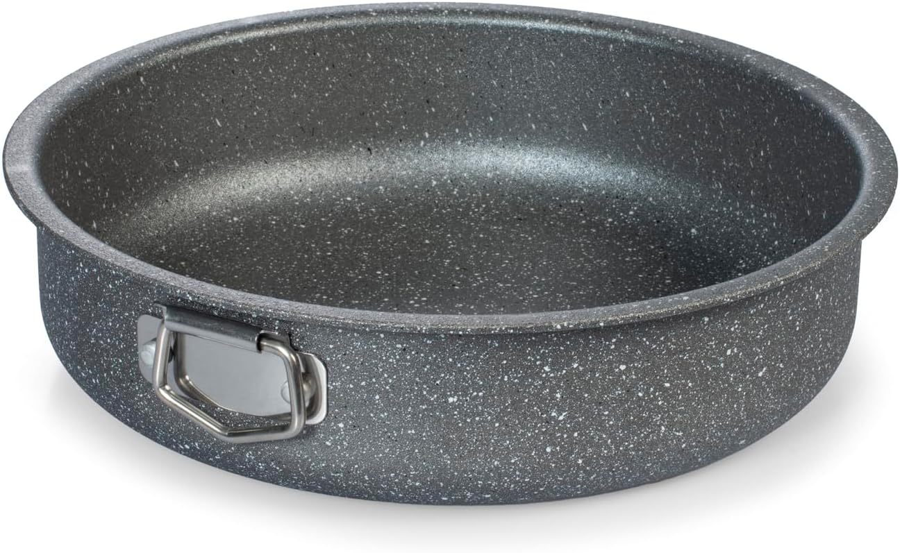 H&H Tortiera Antiaderente Stone Grigio Cm 28