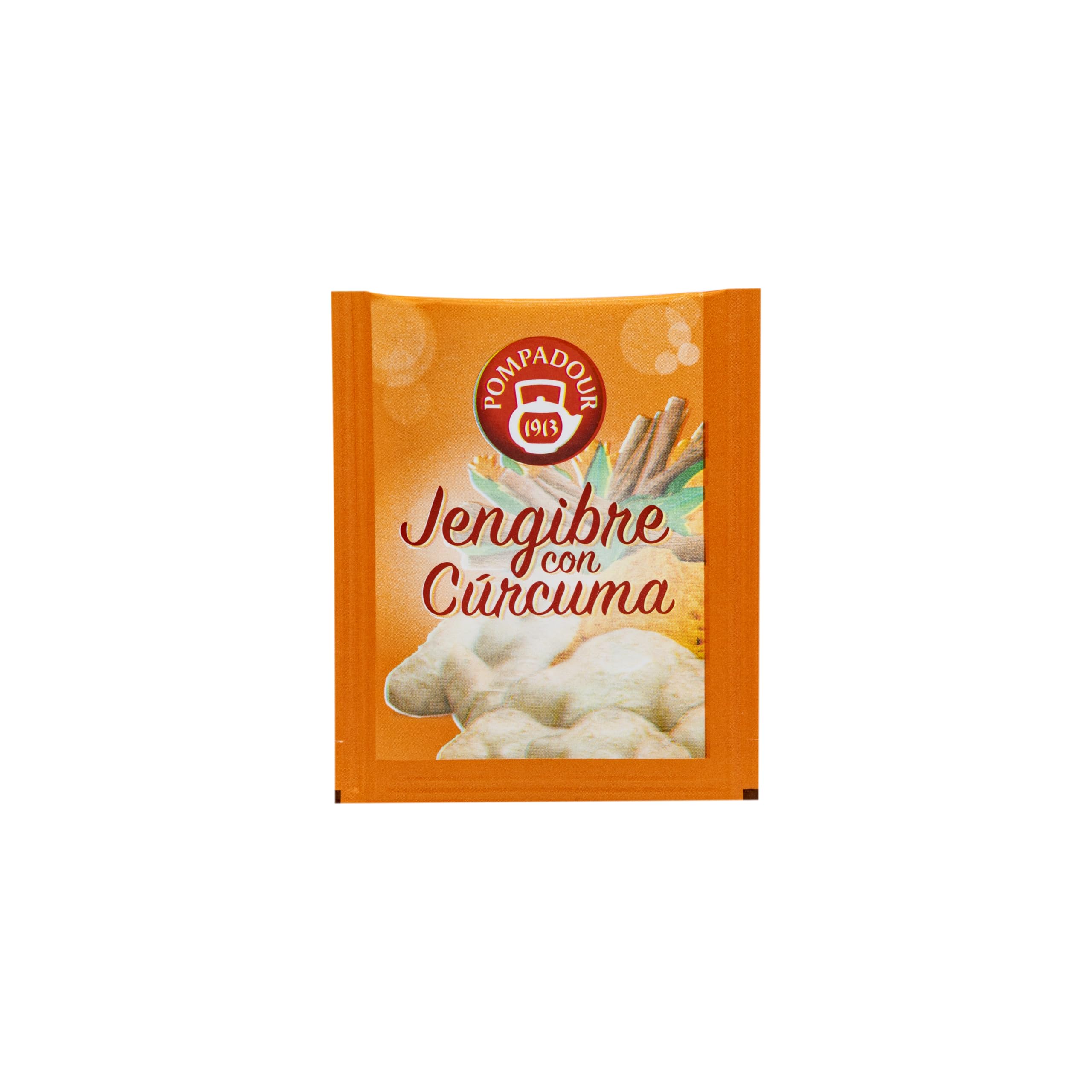 Pompadour Infusión Jengibre Cúrcuma 20 Bolsitas