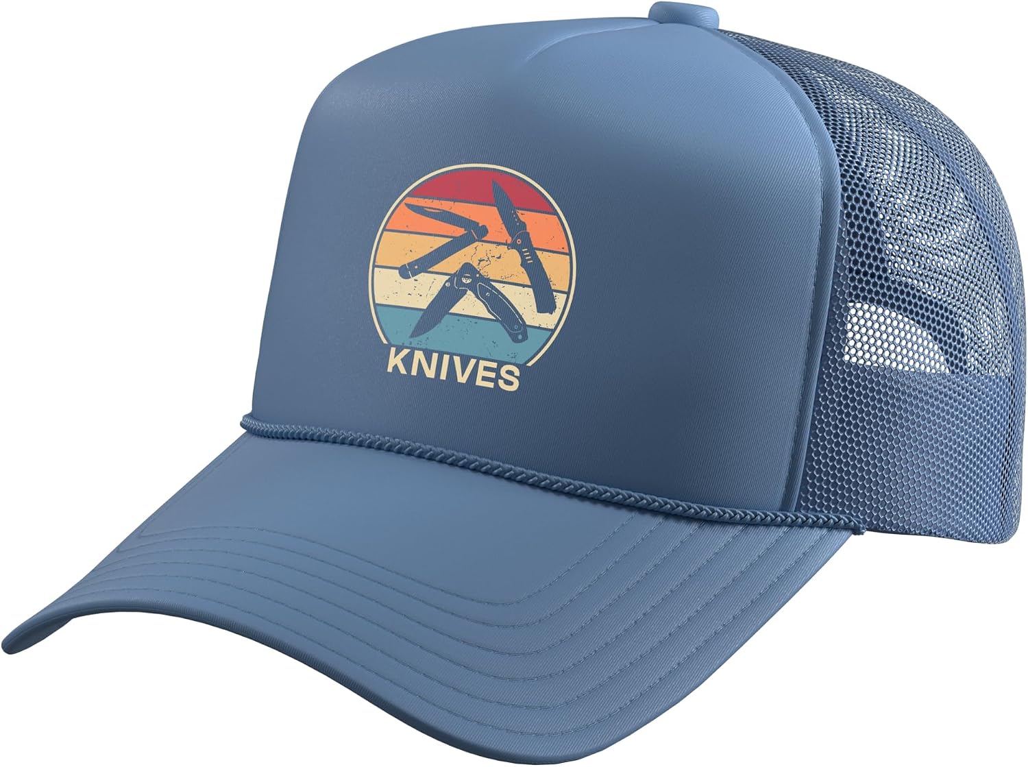 Retro Knives Butcher Knife Restoration Knife Collecting Trucker Hat with Adjustable Mesh Back