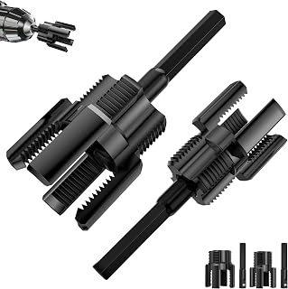 Pvc Threading Tool Kit, Portable 1/2 and 3/4 Internal External Tap Pvc Water Pipe Threader for Drill, Dual Functioning Plastic Pipe Thread Tapping Tools for Home Making Plastic Pipe Threads, Black