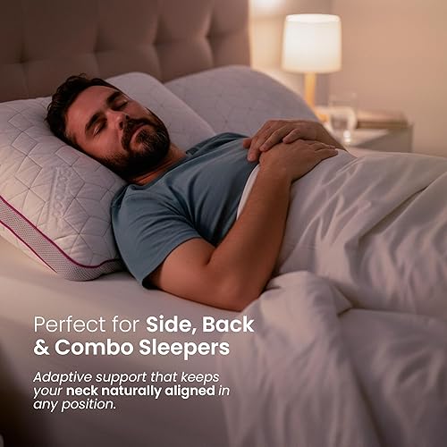 Miniatura 3 de IWS I WANNA SLEEP SnowTouch Almohada ajustable, soporte para el cuello, almohadas de cama tamaño Queen para dormir, espuma viscoelástica de corte