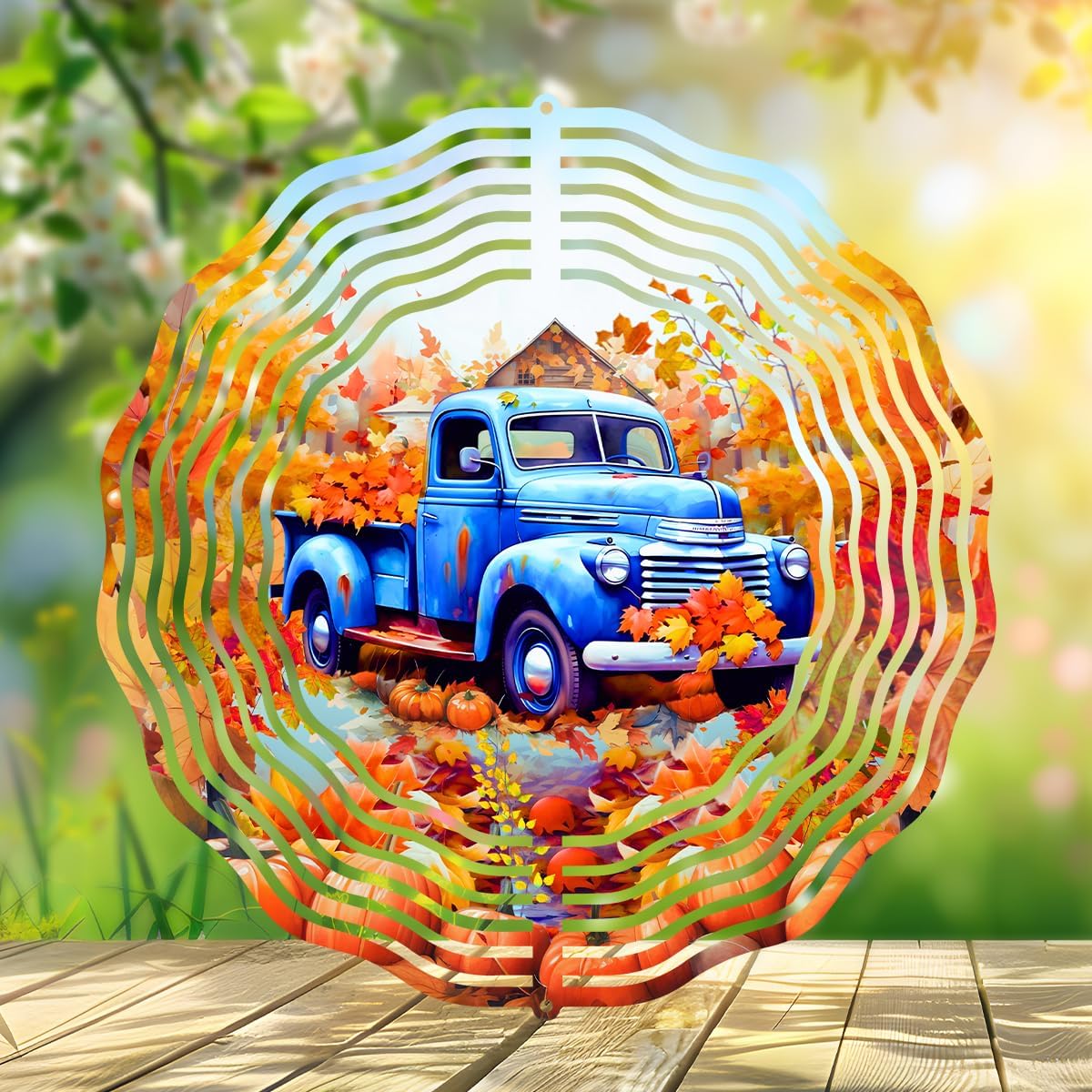 Hanging Car Wind Spinner Stainless Steel Car Wind Maple Leaf Spinner Sculpture for Outdoor Garden Decor Yard Patio Lawn