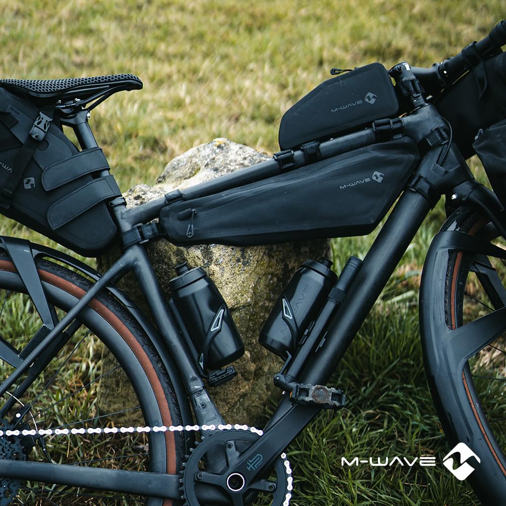 M-Wave Fahrrad Rahmentasche, wasserdicht, 2,1 Liter, Bikepacking, Rough Ride II Triangle