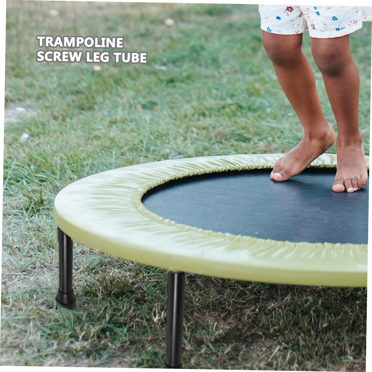 5Pcs Trampoline Leg Covers with Padding and Stainless Steel Tube Weather Resistant Replacement Parts for Stability and Indoor Floor Protection During Bouncing Sessions