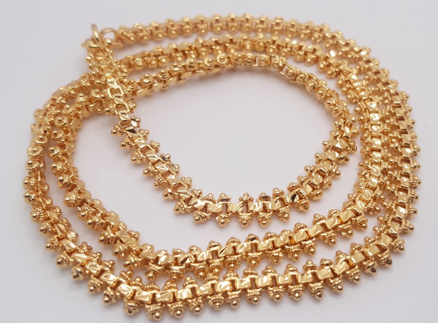 One gram Stylish Golden Neck woman and men Chain “24” Inches Gold-plated Chain_D253-picture-25