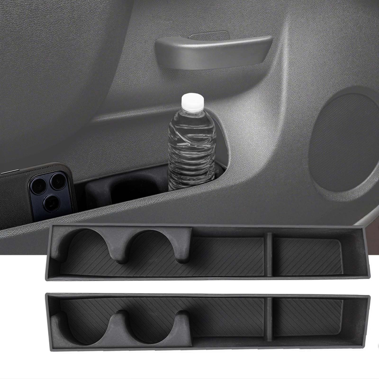 Photo 1 of Front Door Side Storage Box Compatible with Chevy Silverado/GMC Sierra 1500 2500 HD 3500 HD 2010 2011 2012 2013 2014 Door Panel with Release Handle Below Armrest, Side Door Organizer Insert Tray liner