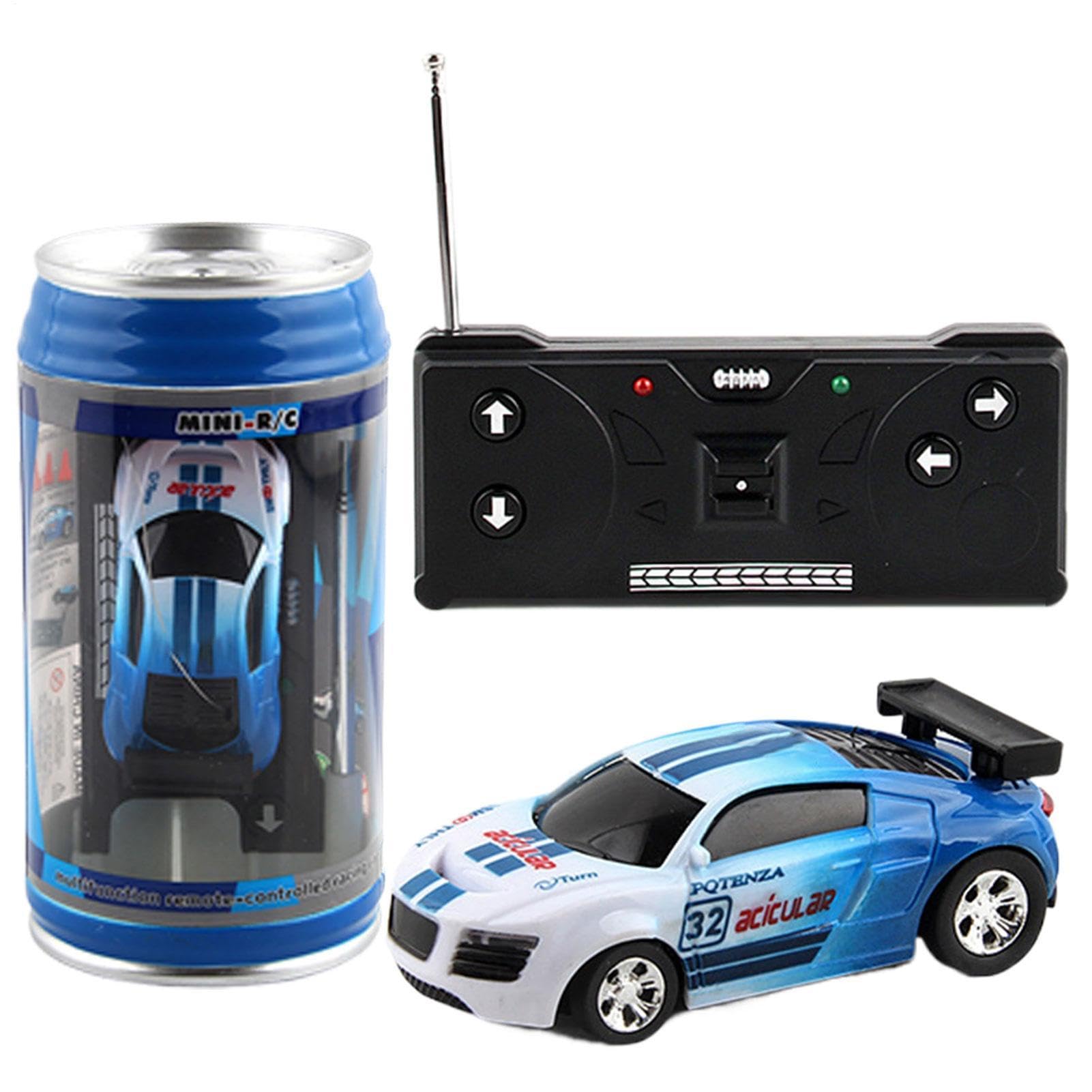 Remote Control Car with Cans - Drift Racer, Micros Radio Frequencys Toy, 12.8x6.5cm Pocket Sized High Speed Mini-Vehicle, Compact Portable Soda Can Packaging | Racing Toy for Children & Hobbyists