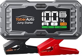 YaberAuto 5500A Car Jump Starter for 10L Gas/9L Diesel - Portable Jump Box with 160W DC, Power Bank & 4-Mode Lights