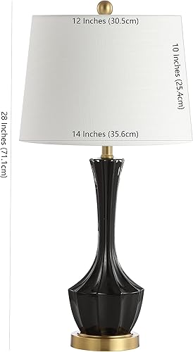 Miniatura 3 de SAFAVIEH Lighting Collection Ronan - Lámpara de mesa moderna y contemporánea de 28 pulgadas para dormitorio, sala de estar, oficina, escritorio,