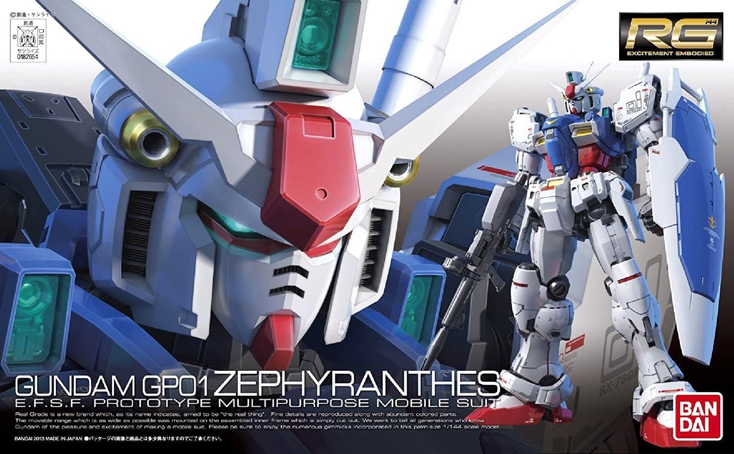 #12 RX78GP01 Gundam GP01 Zephyrantes, Bandai RG 1/144 - Model Kit