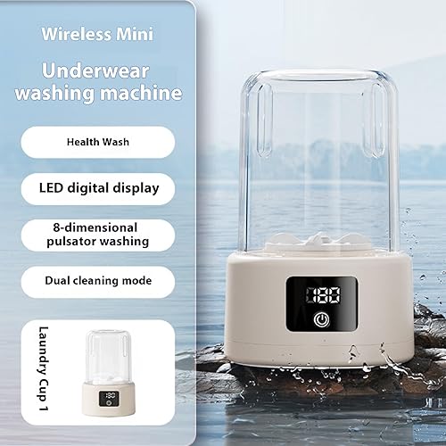 Miniatura 2 de Rechargeable Miniature Laundry Device Small Clothes Cordless Quiet Operations Washer Underwear Portable Underwear Washer