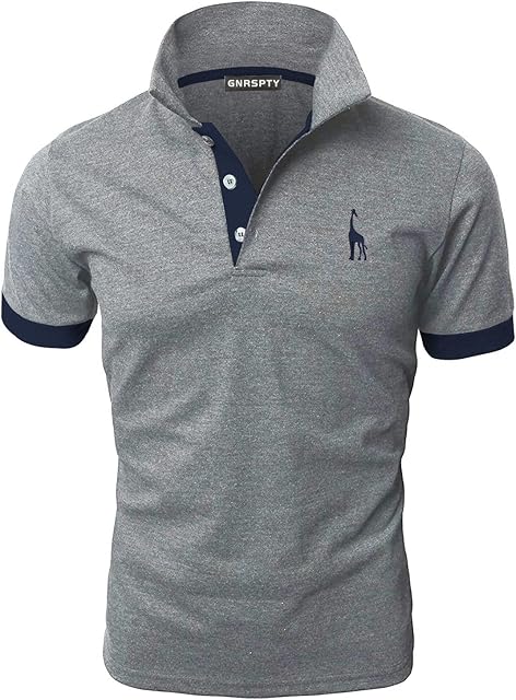 GNRSPTY Męska koszulka polo z krótkim rękawem haft Deer Sport Golf Koszulka Poloshirt Biznes Tennis Lato T-Shirt
