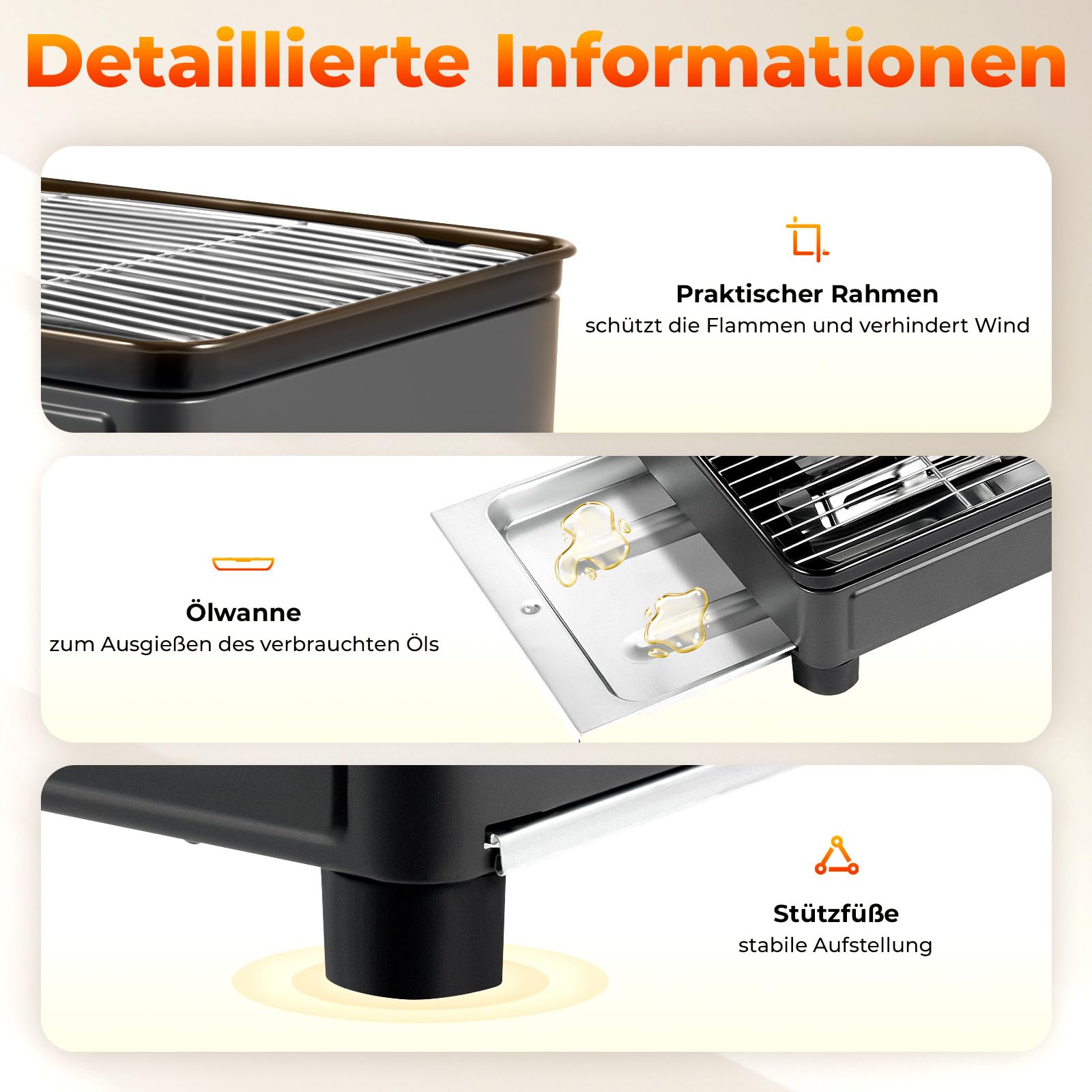 Camping Gasgrill, 2-in-1 Tragbarer Tischgrill mit Tragetasche, Abnehmbarer Grillplatte, Gaskocher für Kartuschen, Campingkocher für Outdoor BBQ, Terrasse und Reisen