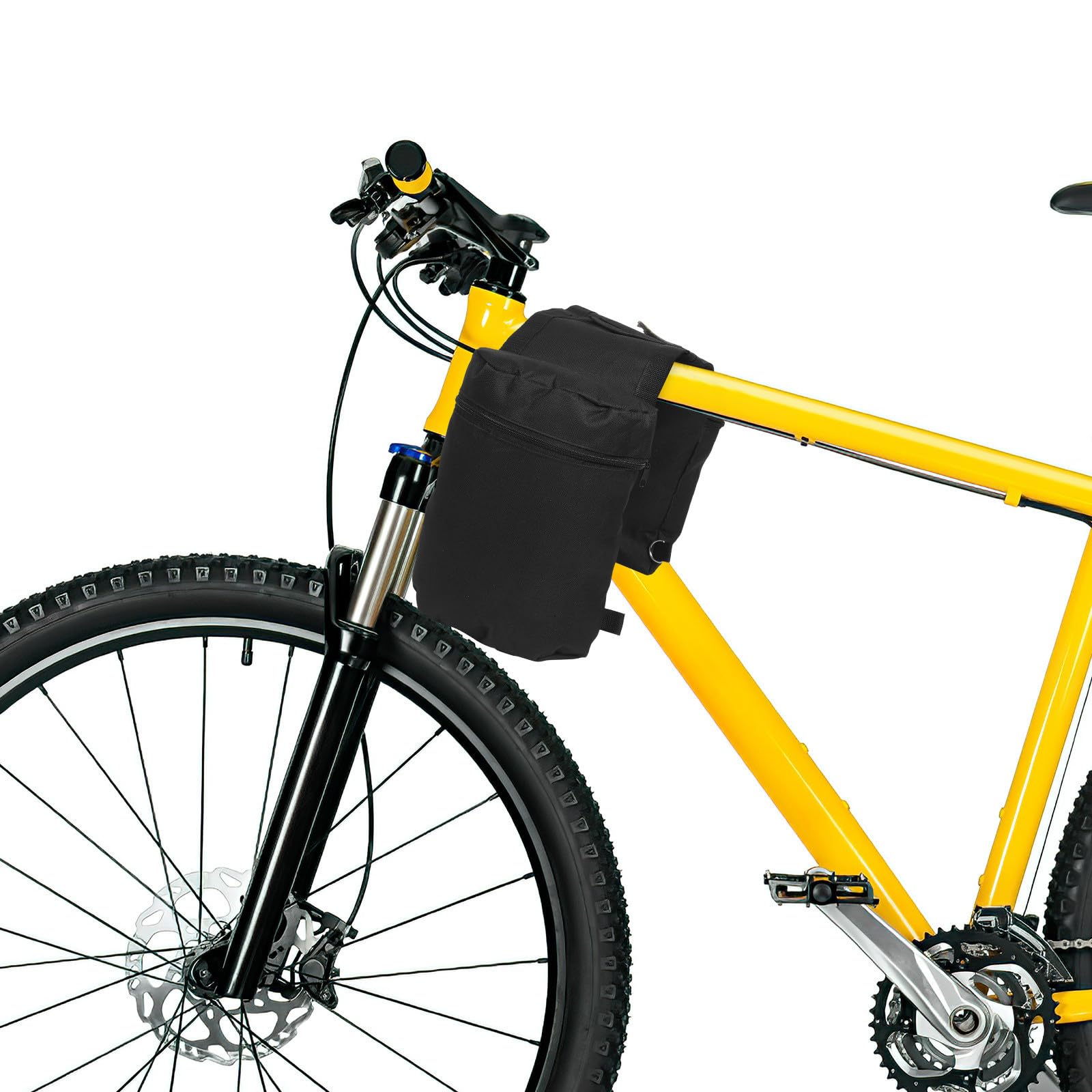 Luxshiny Borsa per Bicicletta Posteriore Nera Oxford 600d Resistente alle Intemperie Scomparti Organizzati per Ciclismo Outdoor e Pendolari