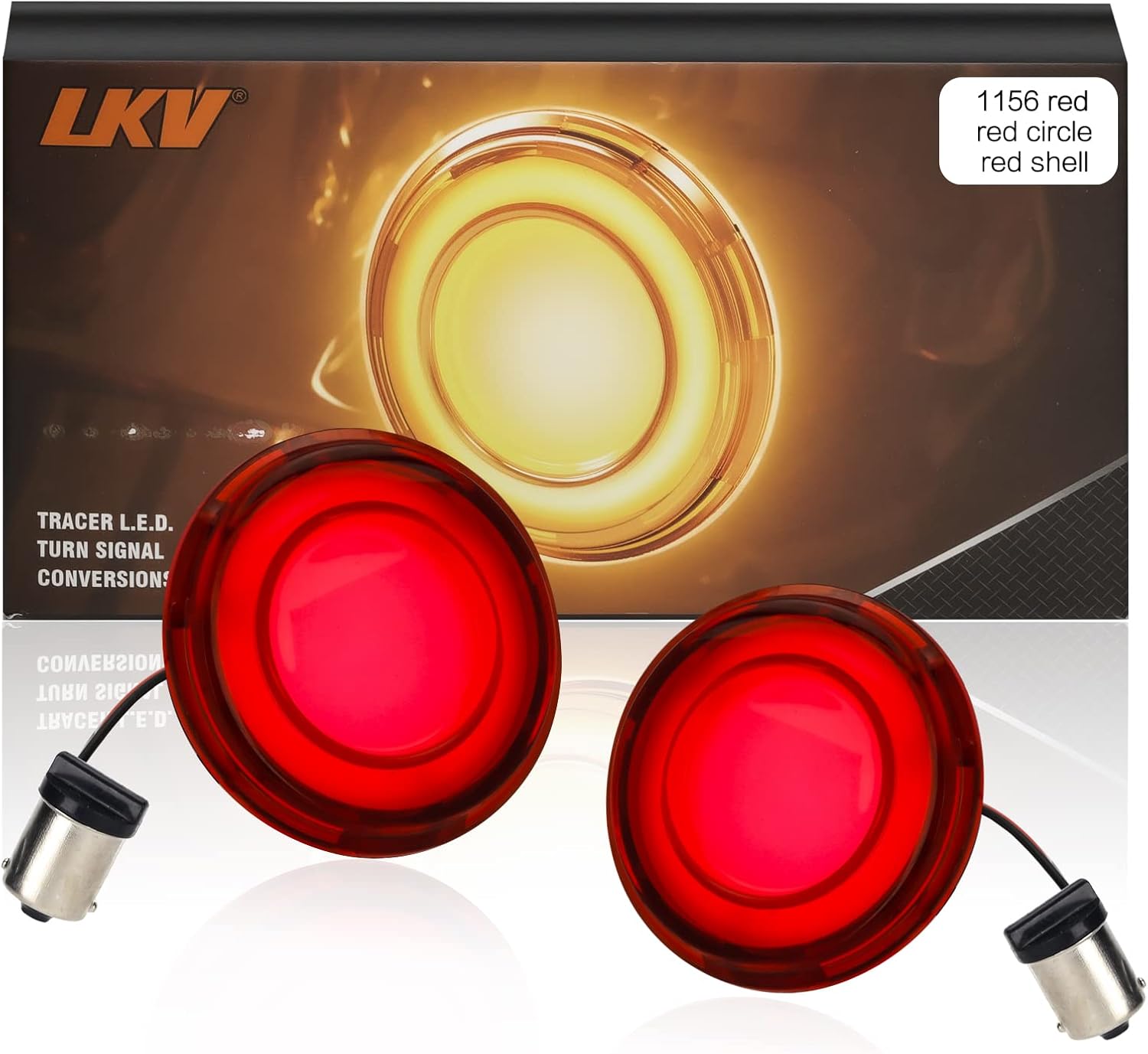 LKV 1156 Front Rear LED Turn Signals Light Kit Ultra LED Lights Super