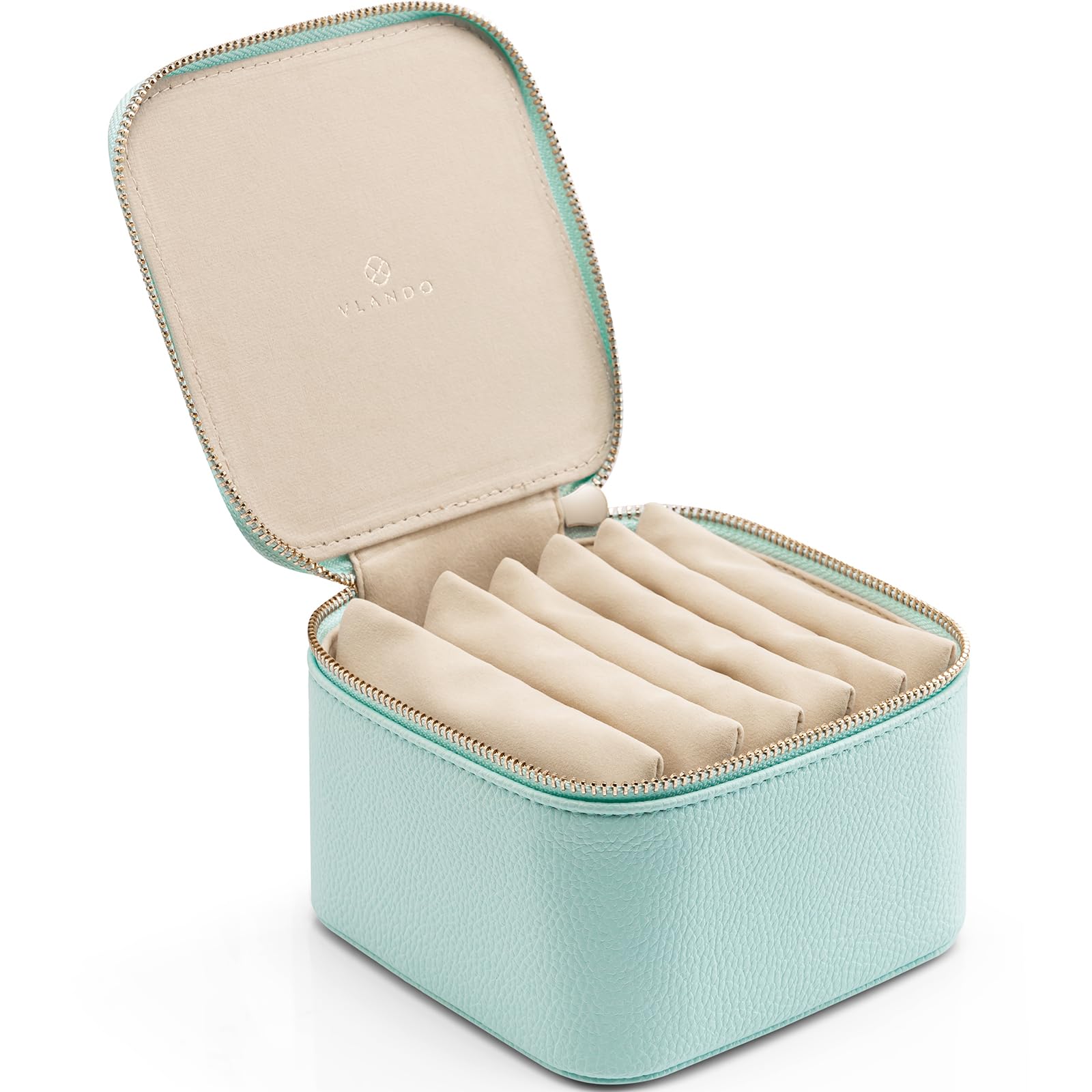 Vlando Travel Jewelry Bags,Jewelry Storage,Organizer Case for Women Girl Gift Lake Blue