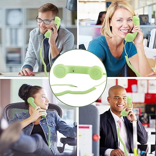 Miniatura 3 de Auricular retro para teléfono, teléfono celular con conector de 0.138 in, receptor de teléfono móvil, auriculares antiguos, receptor de mano para