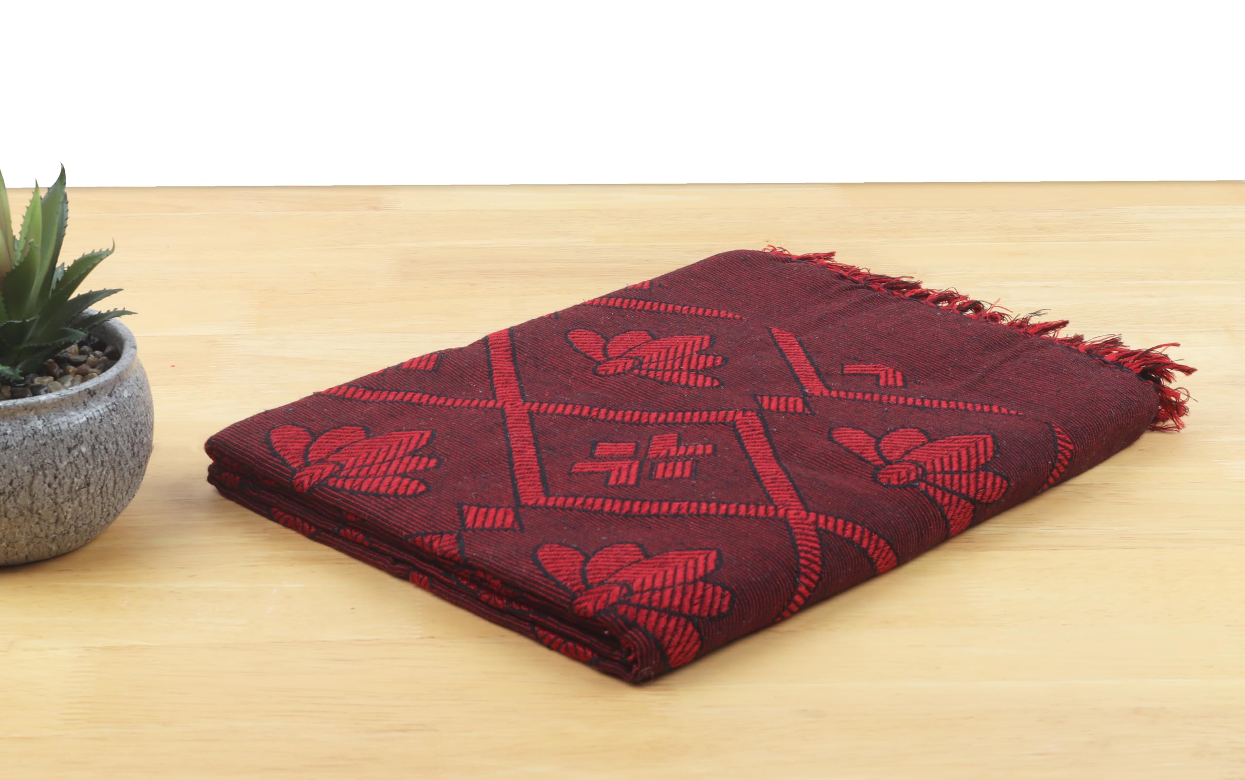 nissi Single Size Poly Cotton Blanket (Blanket) (red)-image-27