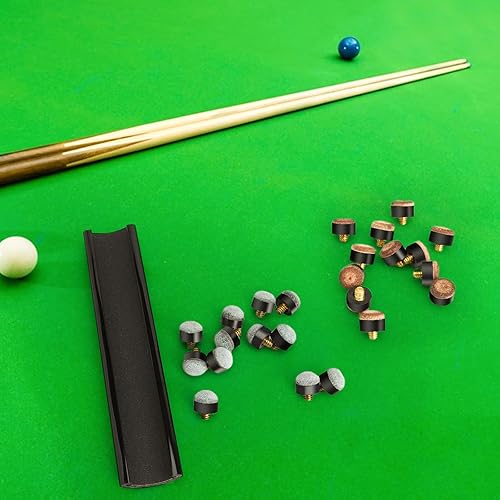 Miniatura 7 de 12 PCS Pool Stick Tips Replacement Kit,10mm12mm13mm,Hard&Soft Screw on Pool Cue Stick Tips,Pool Cue Tips with Shaper