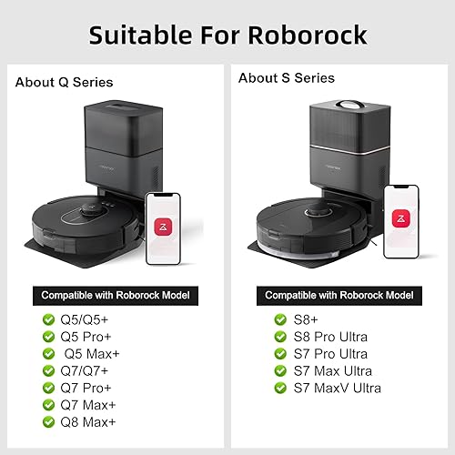 Miniatura 2 de Paquete de 8 bolsas de polvo de repuesto para aspiradora compatibles con Roborock S8+, S8 Pro Ultra, Q7 Max+Max, Q5 Max+, Q8 Max+, S7 Pro Ultra, Q5,