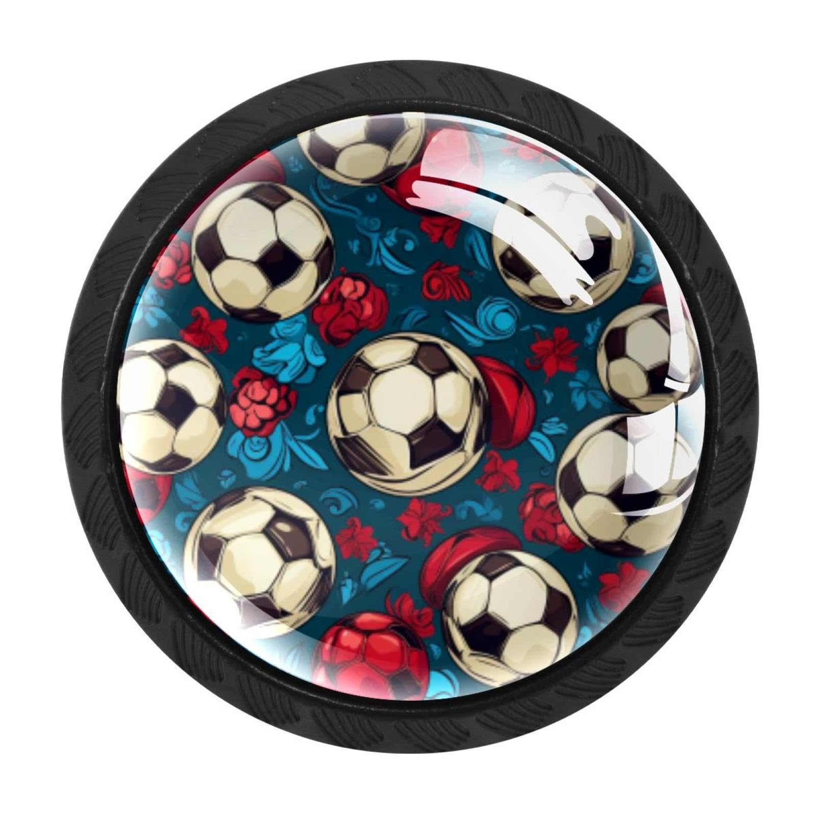 Chenzzzz Multicolored 15 4 Pieces Kitchen Cabinet Knobs Football Soccer Drawer Knobs Dresser Knobs Drawer Pulls Door Knobs Dresser Drawer Handles Knobs For Dresser Drawers
