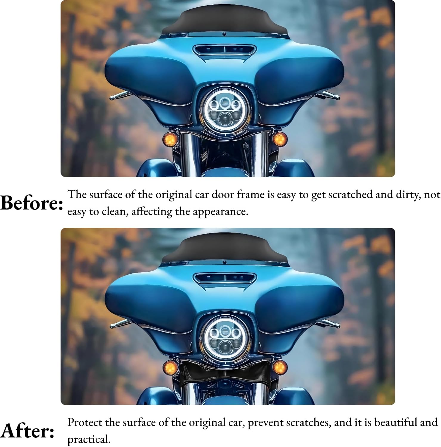 Batwing Outer Fairing Lower Trim Skirt for Harley Touring Electra Glide FLHT 1996-2013 Street Glide FLHX 2006-2013 (Black)