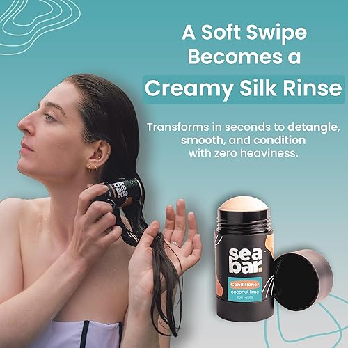 Miniatura 3 de Barra acondicionadora – Champú para cabello totalmente natural – Vegano, sin sulfatos, respetuoso con el medio ambiente, embalaje reutilizable sin