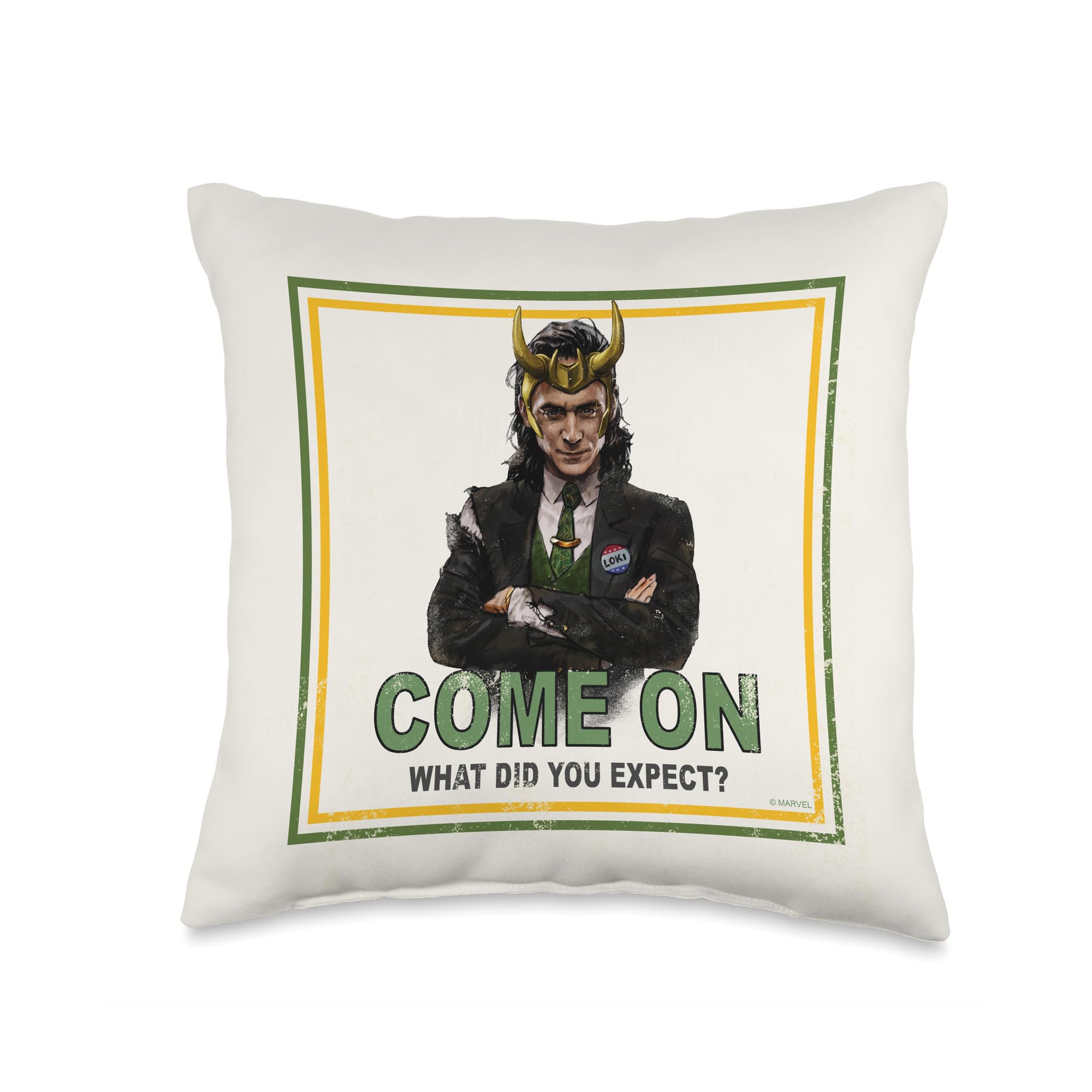 Coussin Marvel President Loki multicolore 40x40 cm pour salon