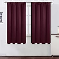 Vista 10 de LEMOMO Cortinas opacas de 42 x 84 pulgadas, juego de 2 paneles de cortinas con aislamiento térmico para oscurecer la habitación, cortinas
