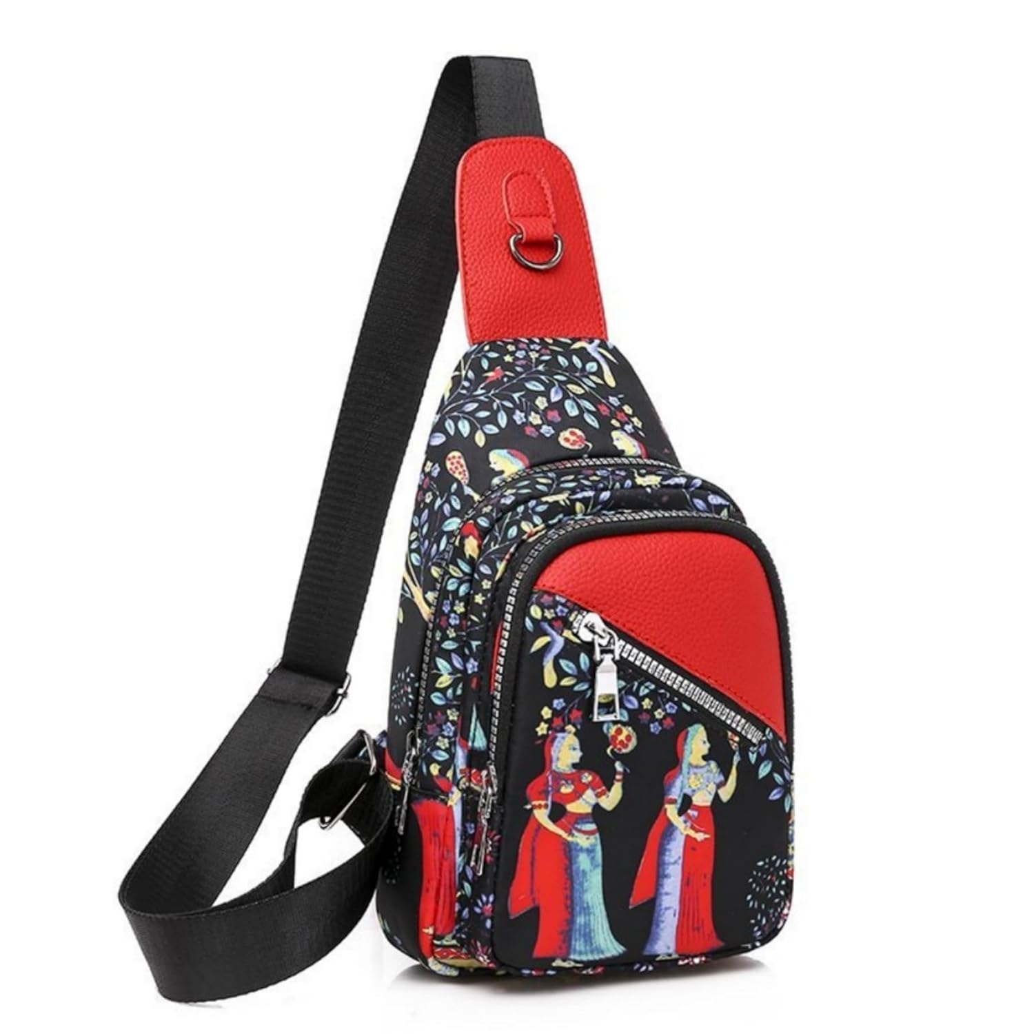 Lmagice New Womens Crossbody Bag Sports Shoulder Bag Hiking Backpack Printed Sling Backpack