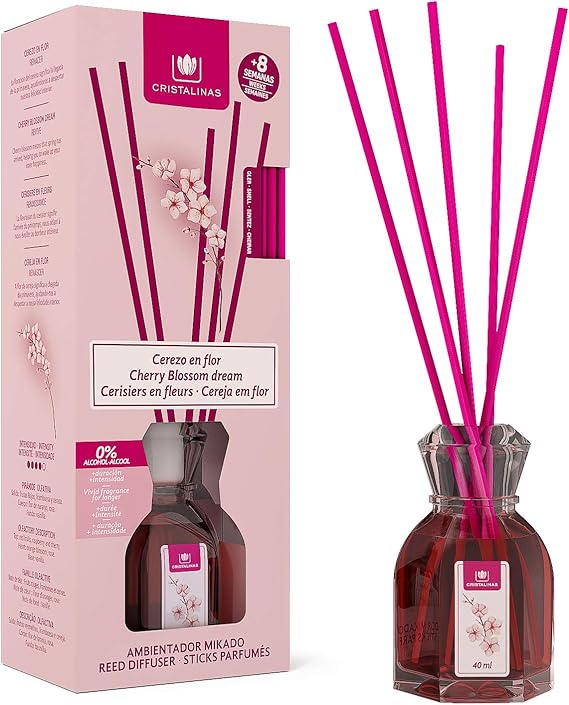 CRISTALINAS Air Freshener, Reed Diffuser, 40ml / 8 weeks, 0 alcohol