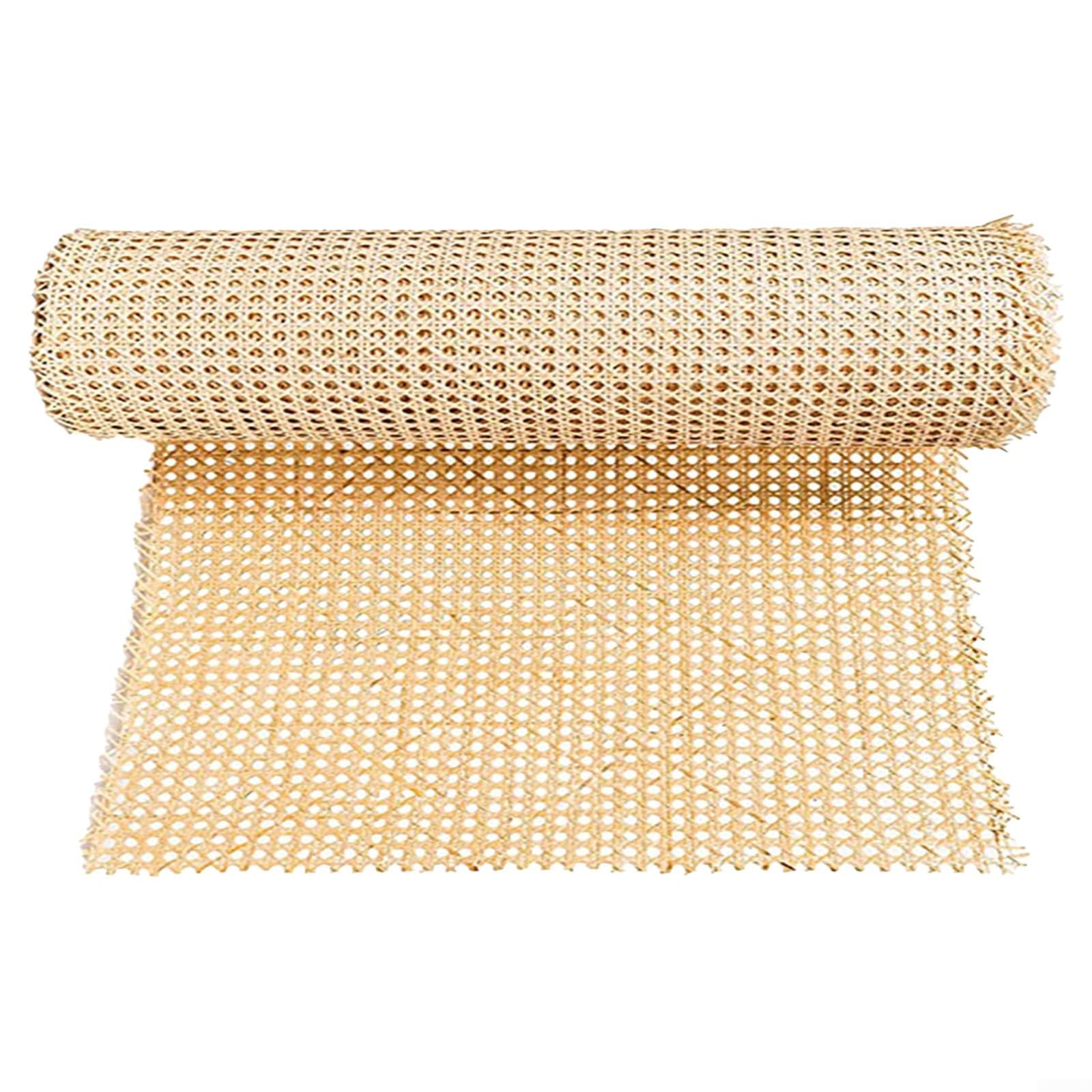 Rollo de cinta de mimbre de ratán, correa de mimbre de ratán de plástico, rollo de ratán de malla abierta para proyectos de decoración del hogar, muebles, sillas, armarios, camas, pantallas, puertas