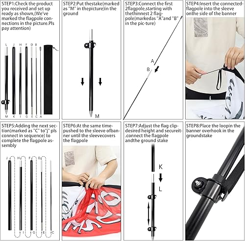Miniatura 5 de Señales de puertas abiertas de 7.9 pies para agentes de bienes raíces,Swooper Open Banners Bandera de plumas,Kit de bandera y poste de casa abierta