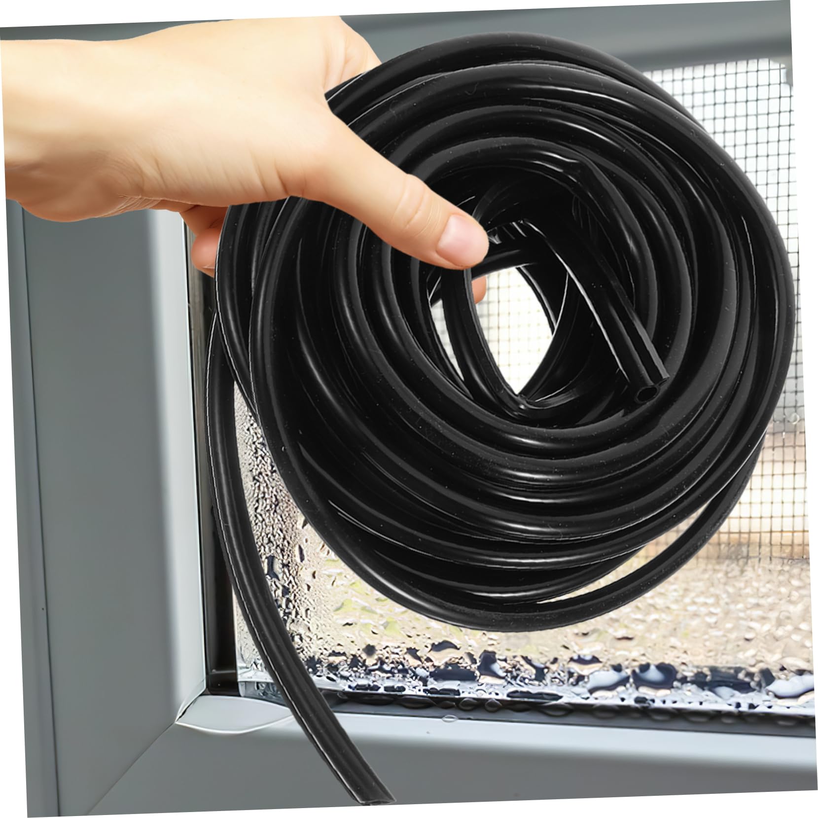 Homoyoyo Guarnizione per Finestre in Silicone e Porte Nero Striscia Antivento e Isolante Acustico, per Isolamento Termico e Anti Polvere