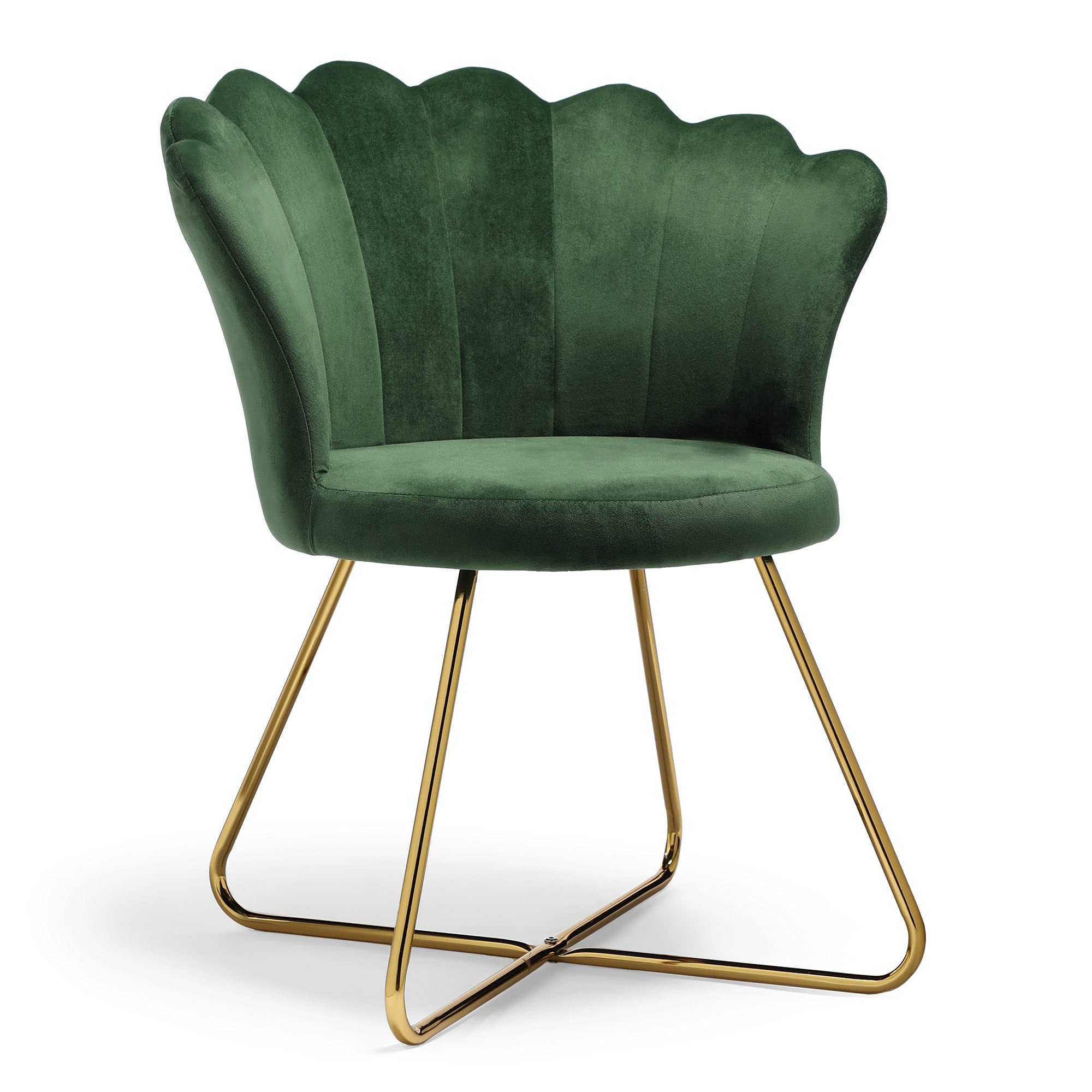 Buy BTFY Green Velvet Chair Accent Chair With Scallop Shell Petal