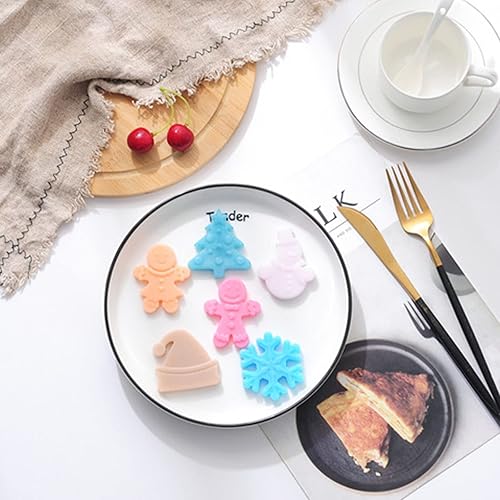 Miniatura 9 de Molde de silicona para chocolate con forma de Navidad, bandejas para hornear galletas de fondant, árboles, caramelo hombre, moldes de chocolate,