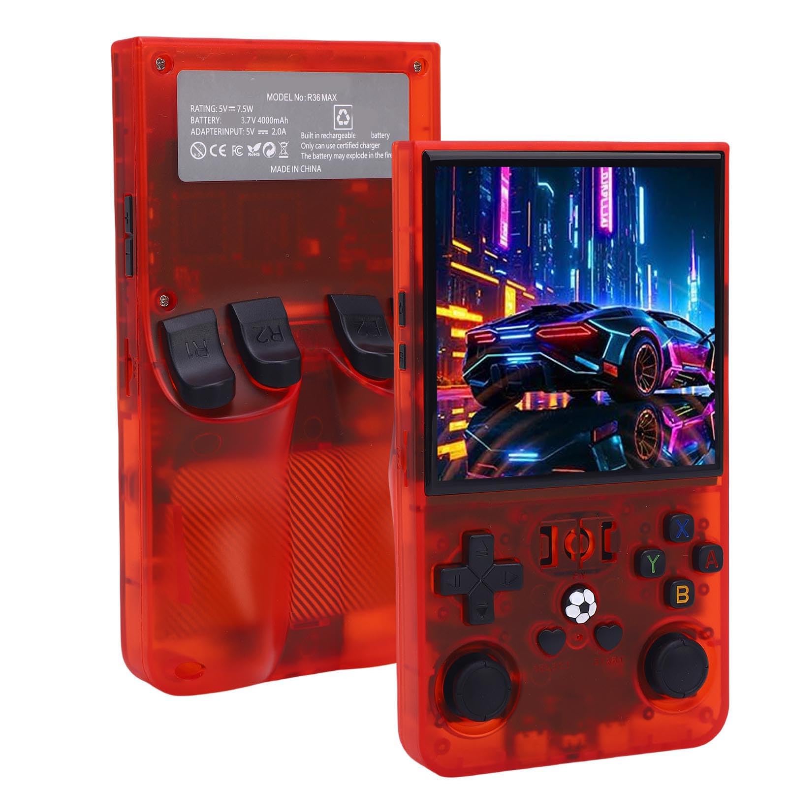 Cocoarm Handheld-Spielekonsole, Tragbare Videospielkonsole mit -Open-Source-System, 4 Zoll 720 X 720 Bildschirm, 4000 MAh , Dual-Joysticks für Reisen, Zuhause, Retro-Gaming (128G)