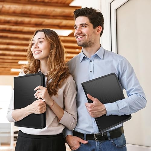 Miniatura 6 de Huolewa Juego de 2 cajas organizadoras de archivos colgantes con bolsillo de malla para archivos y carpetas tamaño carta, cajas organizadoras de