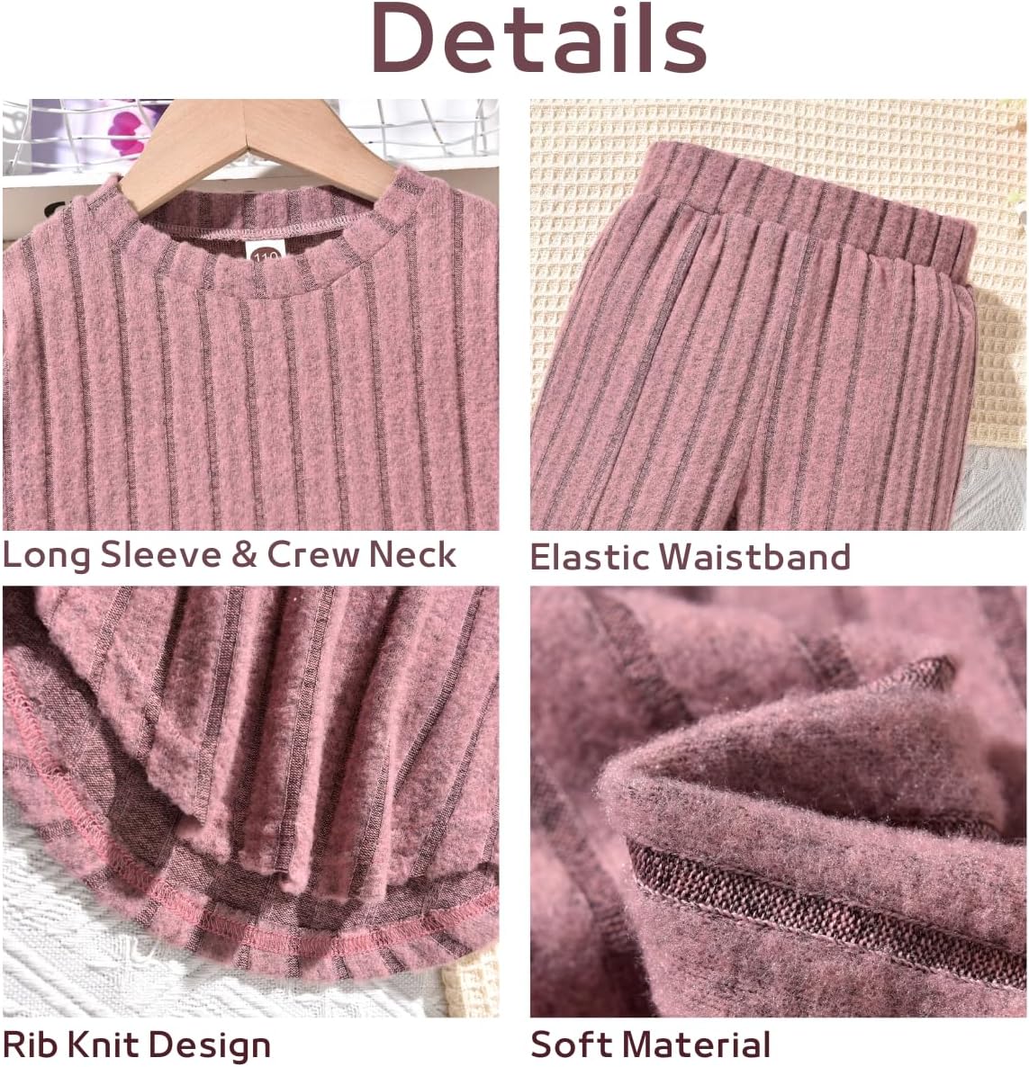 Aalizzwell Toddler Girl Flare Pants with Slit Outfit for 2T - 5T - Image 4