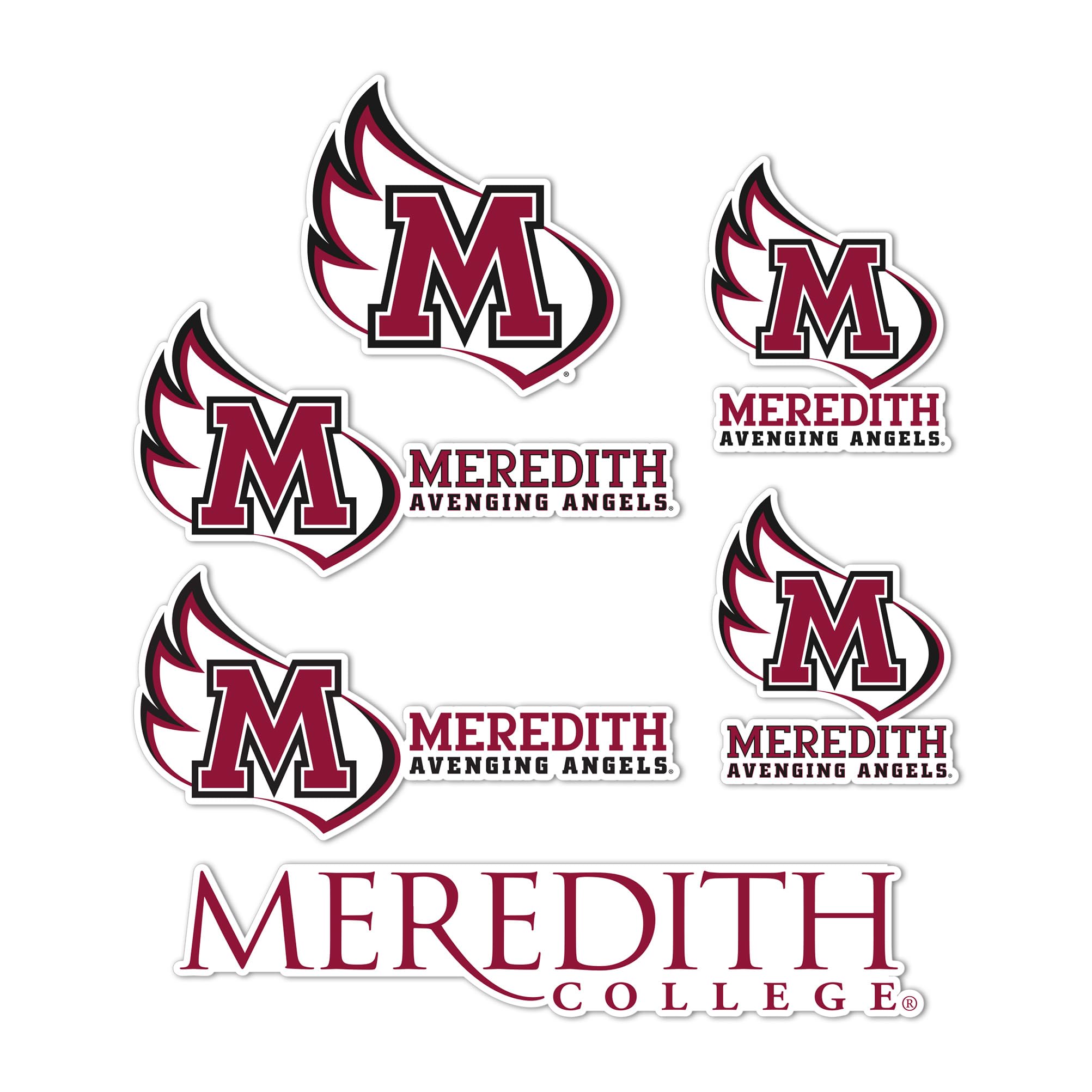 Vinilo adhesivo de Meredith College NCAA en 2 hojas el detalle ideal para universitarios