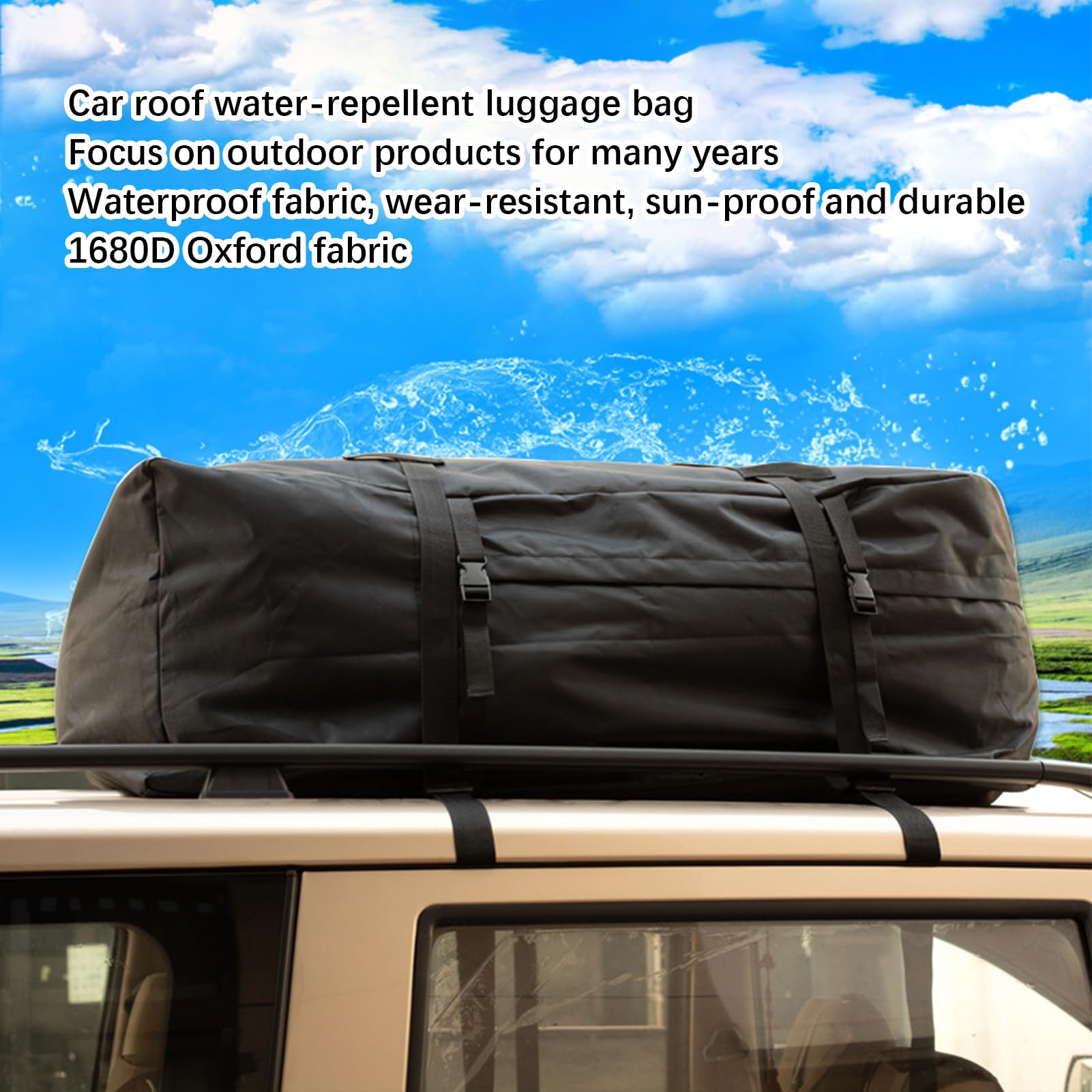 Borsa Da Tetto Veicolo Contenitore Impermeabile Per Bagagli Da Tetto Auto | Portabagagli In Oxford Per Tetto Auto Per Furgone Roulotte Suv Camper Viaggi
